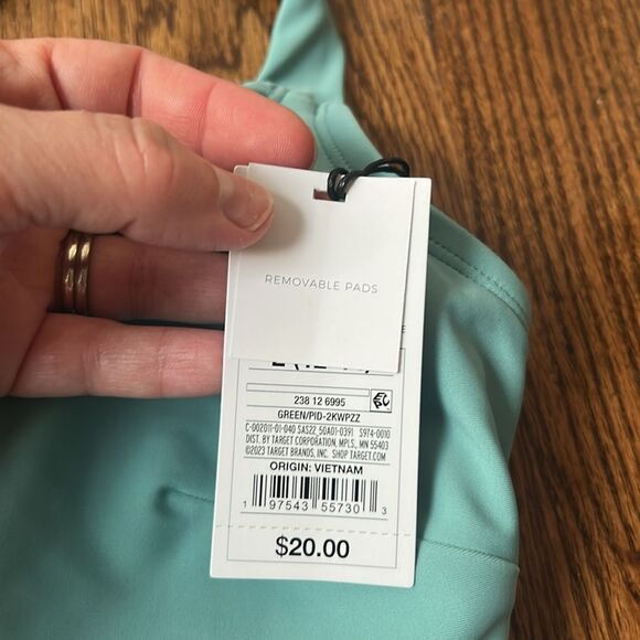 Shade & Shore Blue Classic Bikini Top Size Large New with Tags - Picture 3 of 5